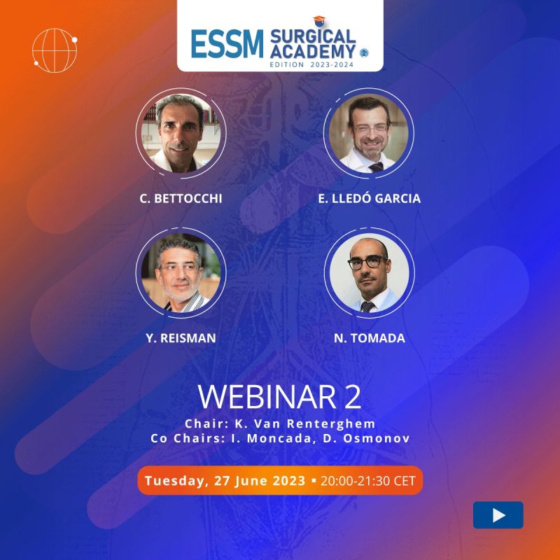 2nd free Webinar of our ESSM Surgical Academy